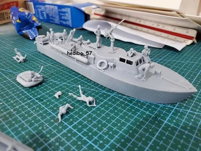 1/72 Japan WW II Torpedo Boat Kit 23 people/speedboat/plus lifeboat 3D Printed - Image 1 of 4