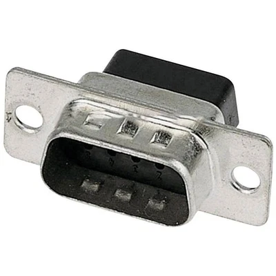 Harting 09 67 009 5601 D-SUB Pin Strip 180° 9 Pins Crimp Connector - Image 1 of 2