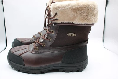 Botas de Invierno Lugz para Mujer Talla 6 Marrón Piel Sintética Forradas Pato Nieve Tracción Con Cordones Foto 1 de 4