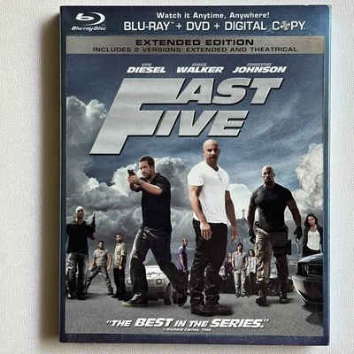 Fast Five (Blu-ray, 2011)  Extended Edition w/ DVD & Slipcover - Image 1 of 4