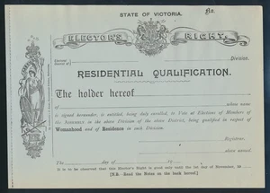 AUSTRALIA: Victoria 1909 Type 1 "ELECTOR'S RIGHT FOR WOMANHOOD" Historic & Rare! - Picture 1 of 4