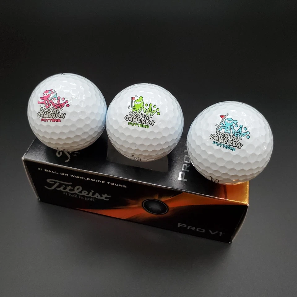 PELOTAS DE GOLF SCOTTY CAMERON 2024 LOGOTIPO WASABI PROV1 (3 PELOTAS TIFF GRN PNK) JAPÓN Foto 1 de 1