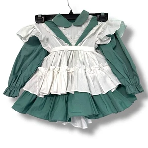 Vintage Martha's Miniatures Size 3T Green Full Circle Pageant Girls Dress - Picture 1 of 9