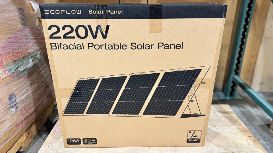 EcoFlow SOLAR220W-BP 220W Bifacial Solar Panel Kit No box