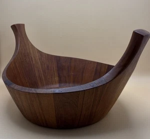 Vintage MCM HTF Jens Quistgaard Staved Teak Bowl Dansk Design Denmark 1950’s - Picture 1 of 15