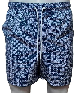 MARKS & SPENCER Mens Swimming Shorts Holiday Sun Smart Quick Dry Blue White - Picture 1 of 2