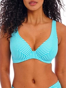 Freya Jewel Cove Underwired High Apex Bikini Top Plunge Swimwear Swim Top - Picture 1 of 37