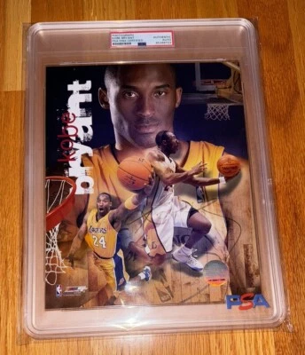 NBA Kobe Bryant Los Angeles Lakers Signed 8x10 Encasulated By PSA  - Image 1 of 4