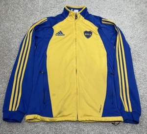 BOCA JUNIORS FOOTBALL SOCCER TRACK JACKET Adidas 2010 3 Stripes Size M Blue - Picture 1 of 11