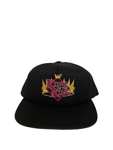 RARE Vintage 90s WWF WWE King Of The Ring Black SnapBack Trucker Hat Embroidered