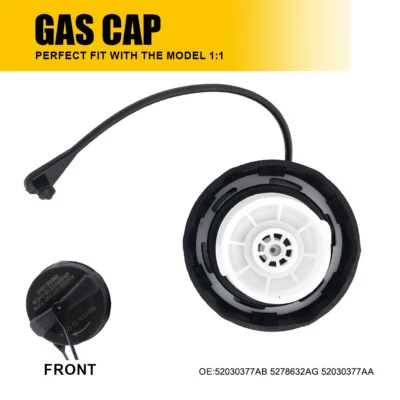 For 2011-2018 Dodge Durango Jeep Grand Cherokee Fuel Gas Black Cap Replacement E - Image 1 of 4