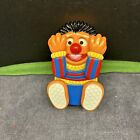 Vintage Sesame Street ERNIE Peek A Boo Musical Wind Up Toy By Illco. Working.