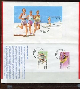 BELGIUM 1988, SEOUL OLYMPIC GAMES, Sc B1072-B1073, B2074. CANCELLED ON LEAFLET - Picture 1 of 2