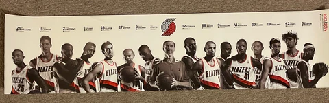 Portland Trailblazers Team Poster 2013-14 Handout 38” Long 9” Tall Cover