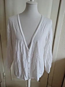 Basler Black Label Weißer Baumwoll-Cardigan in Gr.46 sehr gut erhalten - Bild 1 von 1