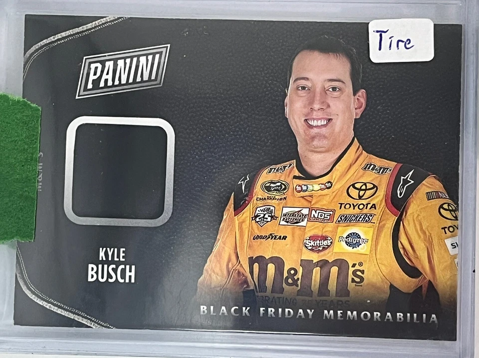 2016 Panini Black Friday Race Memorabilia Kyle Busch #R3 NASCAR Racing Tire JGR - Image 1 of 3