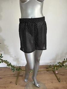 Influence Women's Shorts Black Chiffon Size 10 12 & 18 Black Polka Dot NEW MB09 - Picture 1 of 10
