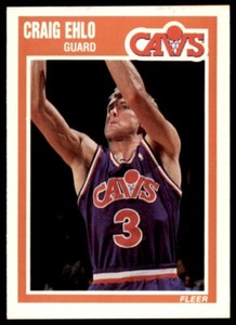 1989-90 FLEER CRAIG EHLO ROOKIE . CLEVELAND CAVALIERS #26