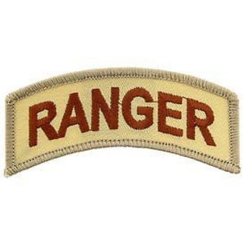 ARMY RANGER DESERT SHOULDER ROCKER TAB EMBROIDERED MILITARY PATCH | eBay