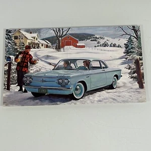 Chevrolet 1961 cupé de 2 puertas litografía publicitaria años 60 nieve - Imagen 1 de 2