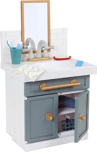 Little Tikes First Bathroom Sink with Real Working Faucet Pretend Play for Kids - Picture 1 of 6