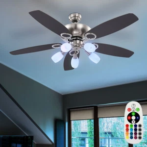 Ventilatore Da Soffitto Di Lusso RGB LED Lampada Per Ambienti Diametro 130Cm - Foto 1 di 12