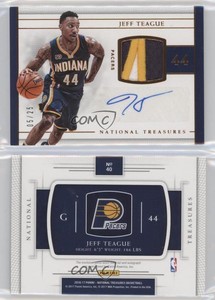 2016 Panini National Treasures Material Signatures Bronze /25 Jeff Teague Auto
