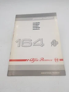 Manuale officina Alfa Romeo Alfa 164 IE Quadrifoglio bollettino tecnico vettura. - Foto 1 di 24
