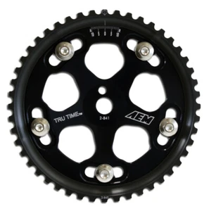 AEM Black Tru-Time Cam Gear Fits Evo 8 & 9 - Picture 1 of 10