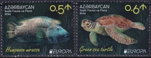 Azerbaigian 2024 CEPT Europa, Pesce 2 francobolli MNH - Foto 1 di 1