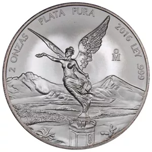 2016 2 Onzas .999 Two Ounce Silver Round Libertad Toned Rim B179 - Picture 1 of 2