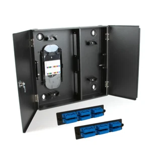 24SC SM Fiber Wall Enclosure Locking Splice Tray Spools - Bild 1 von 6