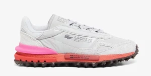Lacoste ELITE ACTIVE 2025 Women's Sneaker Light Gray / Orange. Size 7.5 USA - Picture 1 of 23