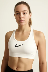 Neu mit Etikett $ 30 Nike BH Damen 1X weiß Dri-Fit Sportunterstützung DN4221 100 1X - Bild 1 von 5
