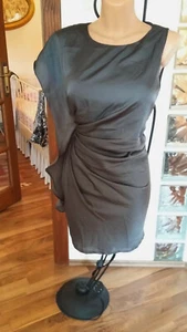 BNWT Traffic People slate grey ruched dress size M - Picture 1 of 6