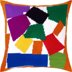 DIY Needlepoint/Tapestry Pillow Kit "The Snail" 16x16 in / 40x40 cm - Picture 1 of 3