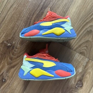 Puma RS-X3 Puzzle Baby Toddler Hard Sole Shoes SZ 5C Sneakers 372359-10 - Picture 1 of 9