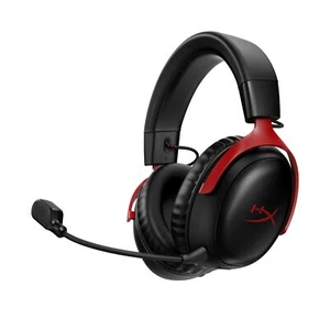 HyperX Cloud III Wireless Gaming Headset 120hour Battery Durable Frame Black/Red - Picture 1 of 6
