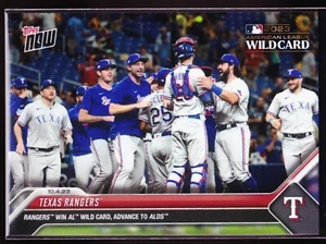Texas Rangers Evan Carter Corey Seager Win AL Wild Card 2023 Topps Now 965 Base - Picture 1 of 2