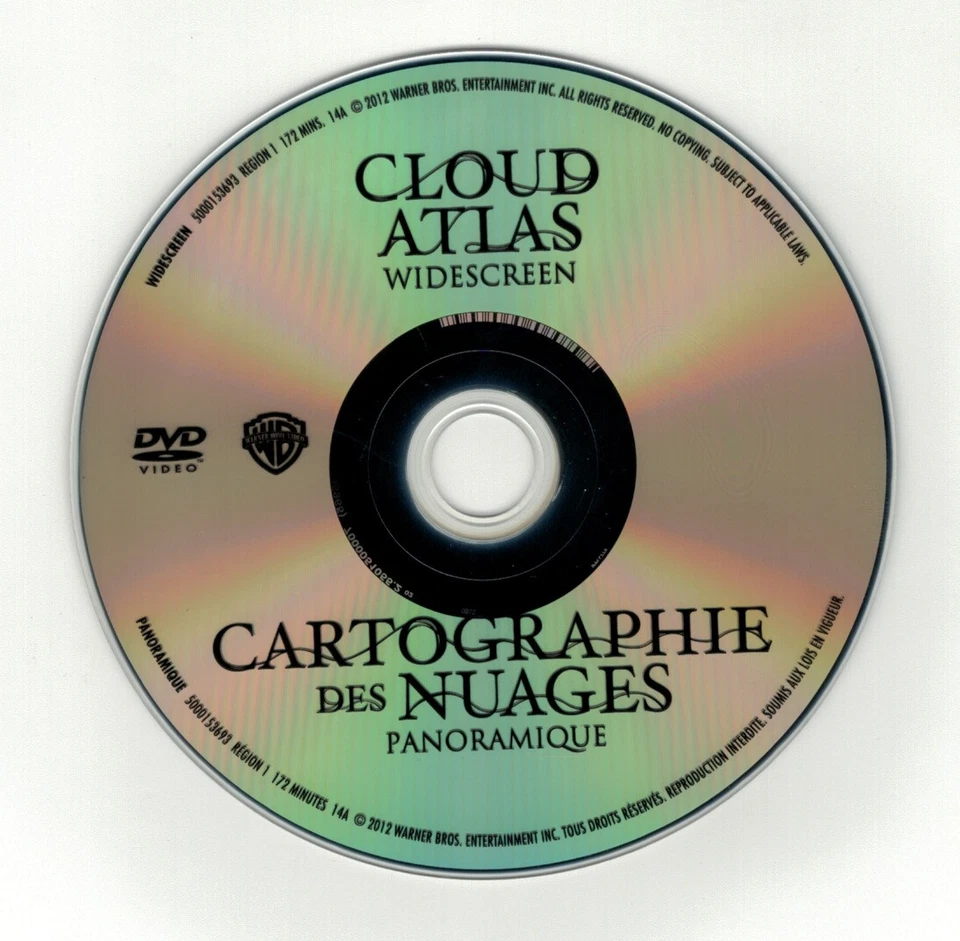 Cloud Atlas (DVD disc) 2012 Tom Hanks, Halle Berry - Image 1 of 1