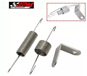 Soporte de resorte de retorno de acelerador cromado resortes dobles SBC BBC Chevy Ford 350 A30-1U - Imagen 1 de 2