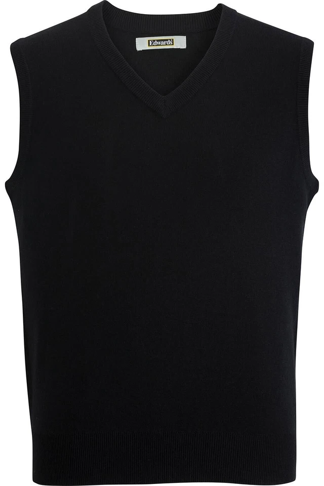 Edwards Unisex V Neck Vest Interlock Acrylic - 4065 FREE SHIPPING! - Image 1 of 1