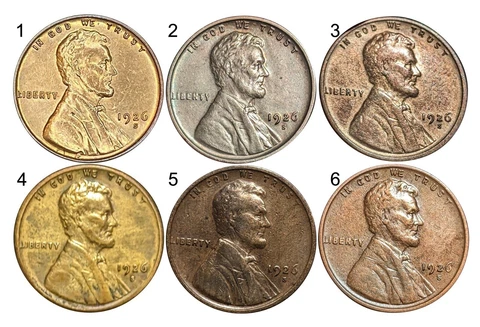 1926-S Lincoln Cents BU Unc. (6 Different) You Choose All Have RED Cover
