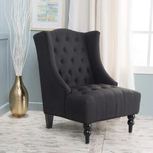 Wide Club Chair Vintage  Wingback Accent Chair Home Living Room Office - Picture 1 of 36