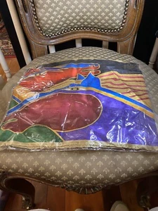 Laurel Burch Silk Scarf "Wild Stallions” Multi Colored NEW - Picture 1 of 4