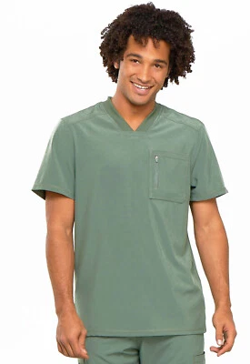 Cherokee Scrubs Infinity Men V Neck Top CK910A OLPS Olive Free Shipping - Image 1 of 4