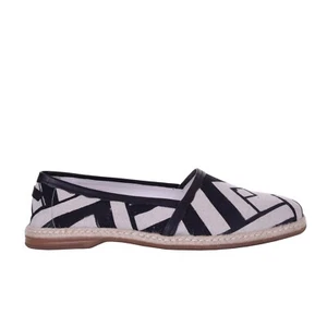 DOLCE & GABBANA Striped Canvas Espadrilles Shoes MONDELLO Beige Black 06219 - Picture 1 of 5