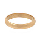 18K Yellow Gold Wedding Anniversary Band Ring 3.85 mm Wide Curved SZ 9.75 Unisex