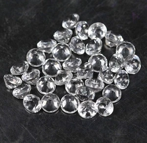 Natural White Topaz 6mm Round Cut Untreated Loose Gemstone for sale 10 Pieces - Picture 1 of 1
