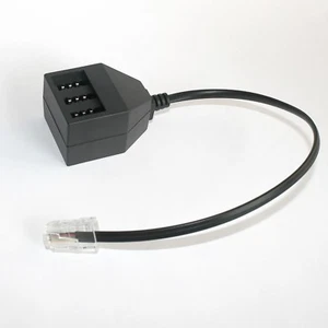 Téléphone fax adaptateur modulaire RJ-45 connecteur western > TAE NFN noir prise prise prise prise - Photo 1/2
